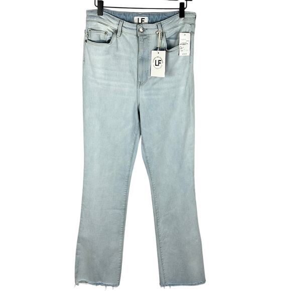 LF Greyson Super High Rise Slim Bootcut Jeans with Frayed hem Size 30 NWT - Picture 3 of 12
